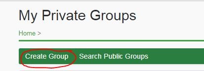 How do I create a private group?
