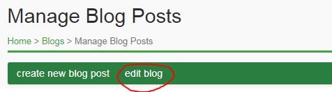 How do I edit my blog or blog post? 